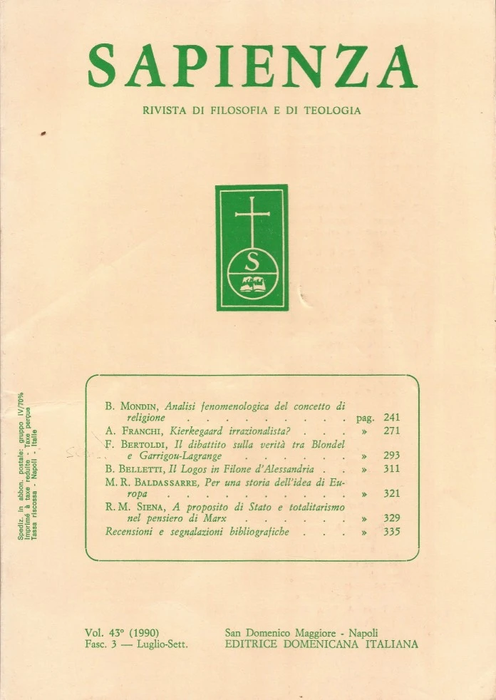 la copertina della rivista